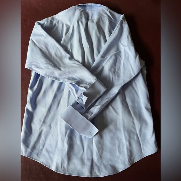 Nordstrom SmartCare Wrinkle Free Long Sleeve Blue Colored Dress Shirt  16 1/2 34 - Picture 3 of 8